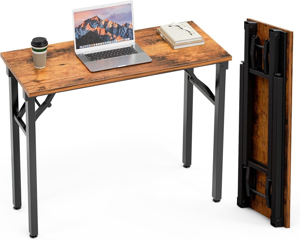 Small Computer Desk Folding Table - 35.8" Foldable Office Desk, No Assembly, Per