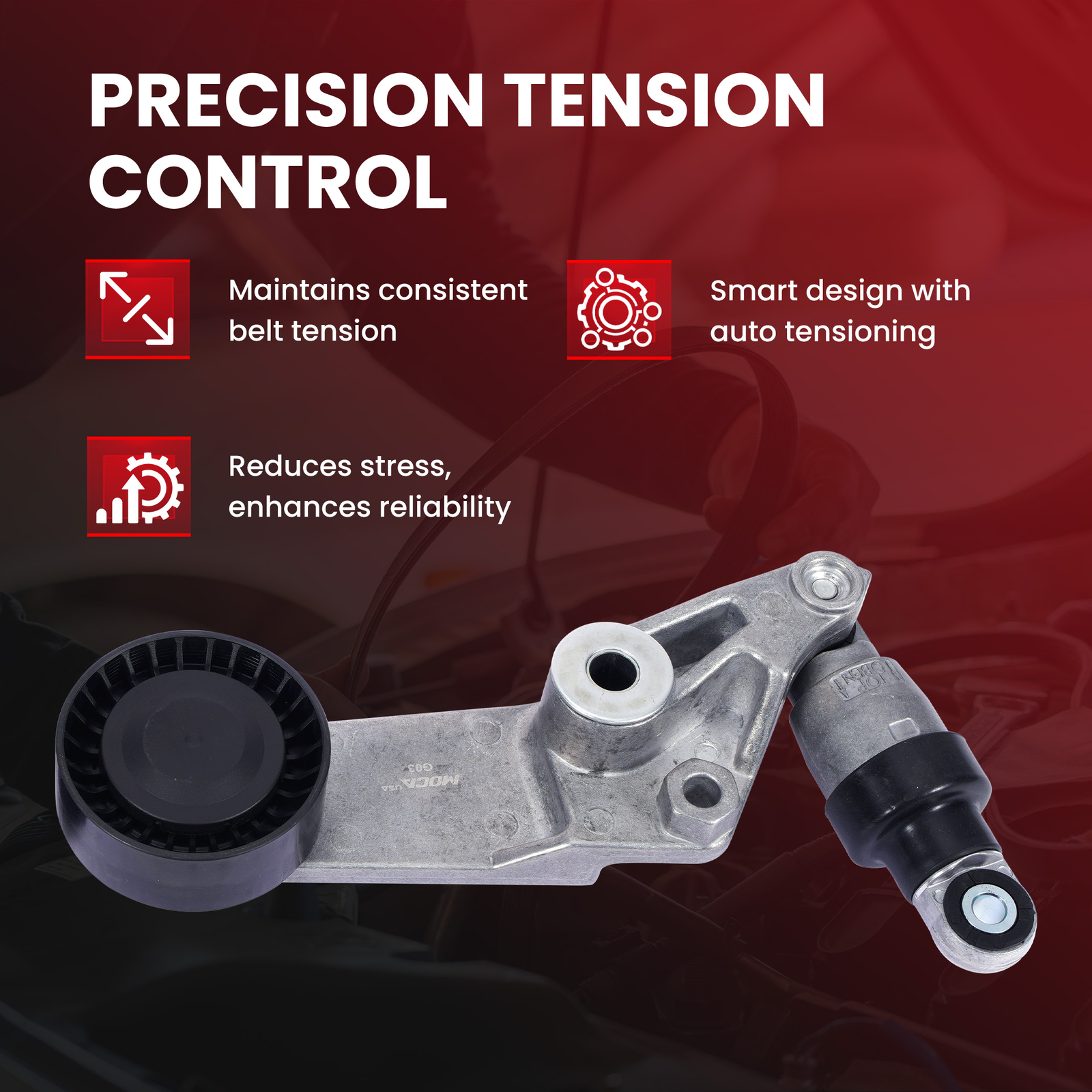 Serpentine Belt Tensioner Assembly for Toyota Celica 03-08 Corolla Matrix 1.8L