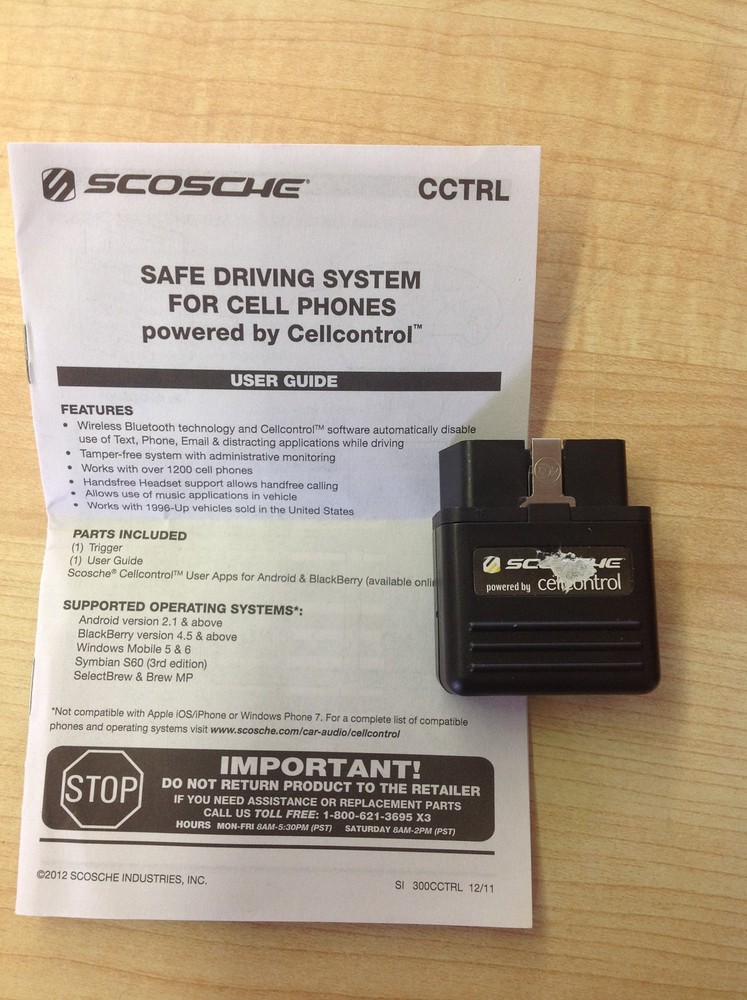 Scosche CCTRL Powered by Cellcontrol safe driving