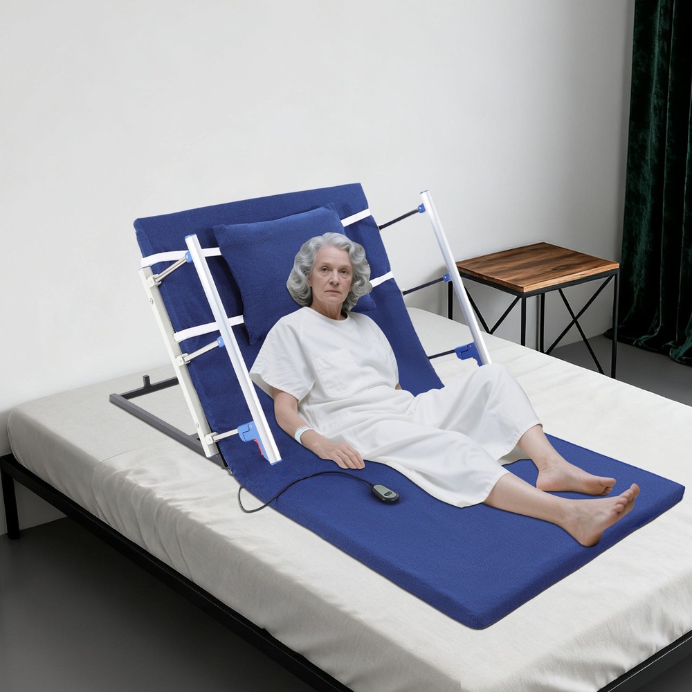 Electric Lifting Bed Backrest Adjustable Mattress Back Support w/ Remote Control