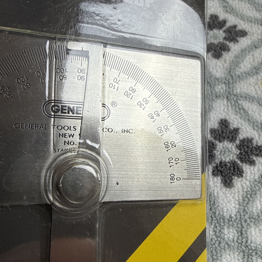General Tools Angle Protractor #17 Stainless Steel NEW