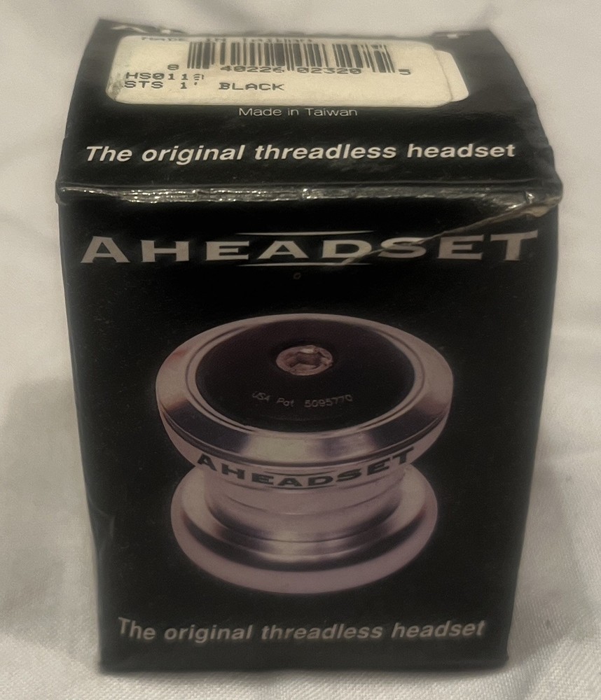 NOS Aheadset HS0118 1” STS Threadless Headset Black