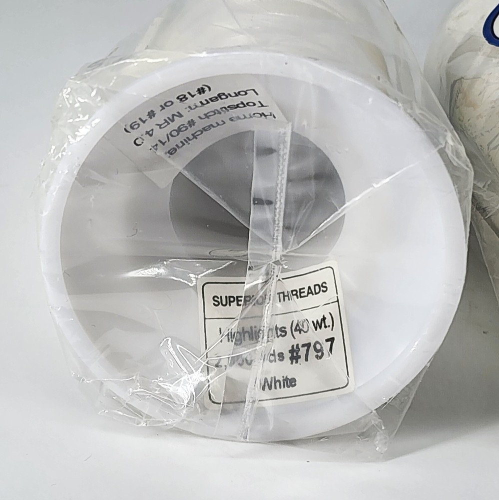 Superior Threads Polyester White #797 40wt 2000 yds Each Spool (4000 yds total)