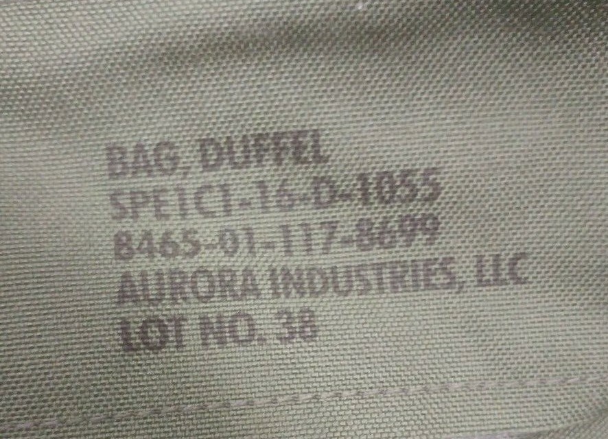 USGI Duffel Bag Top Load (OD) Excellent Condition