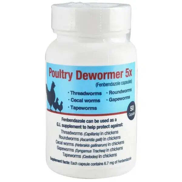 Poultry Wormer 5X 50 Capsules