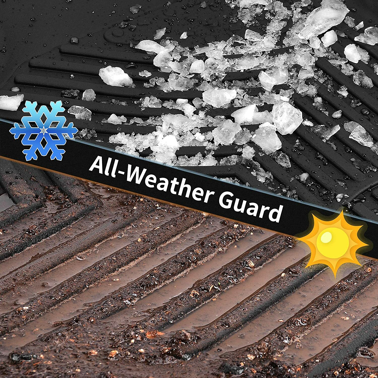 OEDRO Floor Mats for 2019-2024 Dodge Ram 1500 Crew Cab All Weather TPE Liners