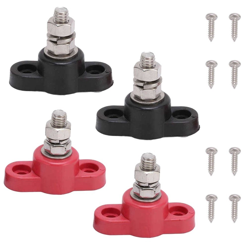 Efficient Power Distribution with Red and Black Power Stud Battery Terminal