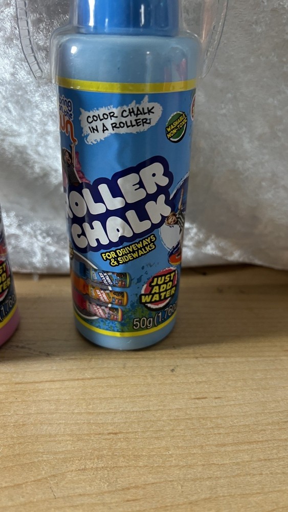 🆕3- Chalk Roller With Stencils 3 Pack Creative Fun Orange, Pink, And Blue