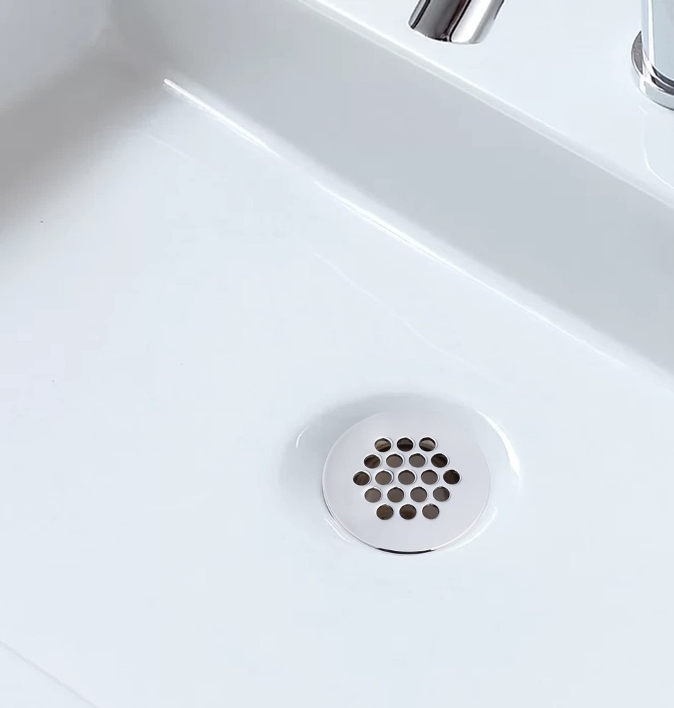 Grid Drain Strainer Assembly with Overflow for Bathroom Sink, P.O. Plug Grid ...