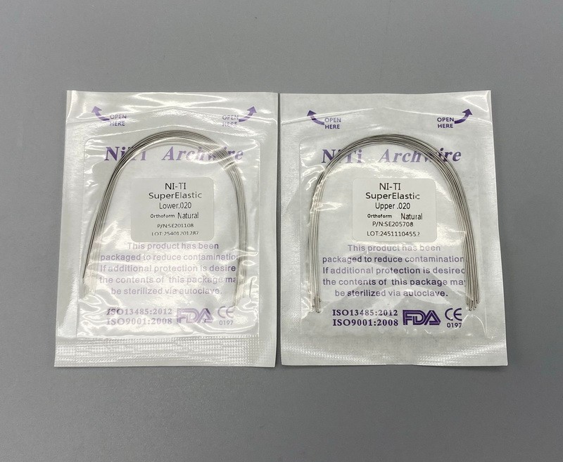 Dental Orthodontic Arch Wire Super Elastic Niti Round Rectangular Natural Form