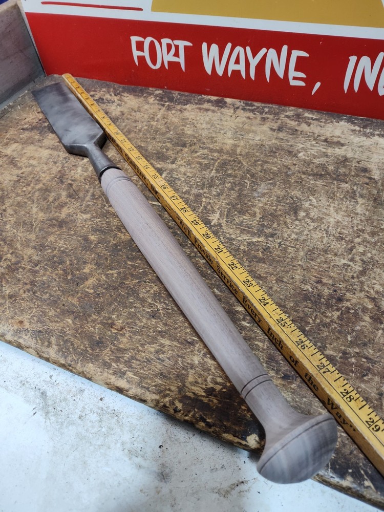 Early Marked 2-1/2 Square Edge Socket Framing Chisel Timber Slick