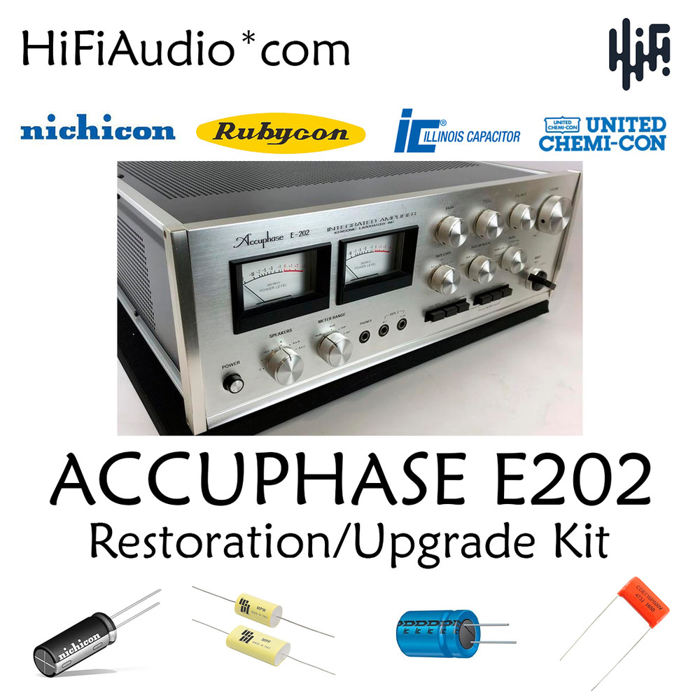 Accuphase E202 Amplifier restoration repair filter capacitor upgrade kit