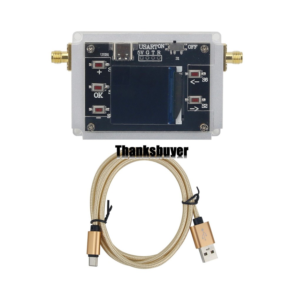 90DB Programmable Attenuator Module RF Attenuator Step 0.25DB 1.3" OLED DC 6GHZ
