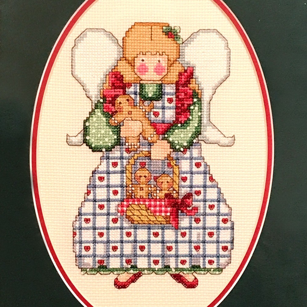 Three Sweet Angels Framed Cross Stitch