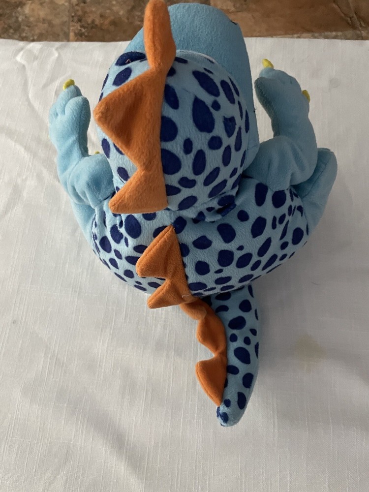 Blue Dinosaur Hand Puppet Full Body Plush 12" Pearson Scott Foresman