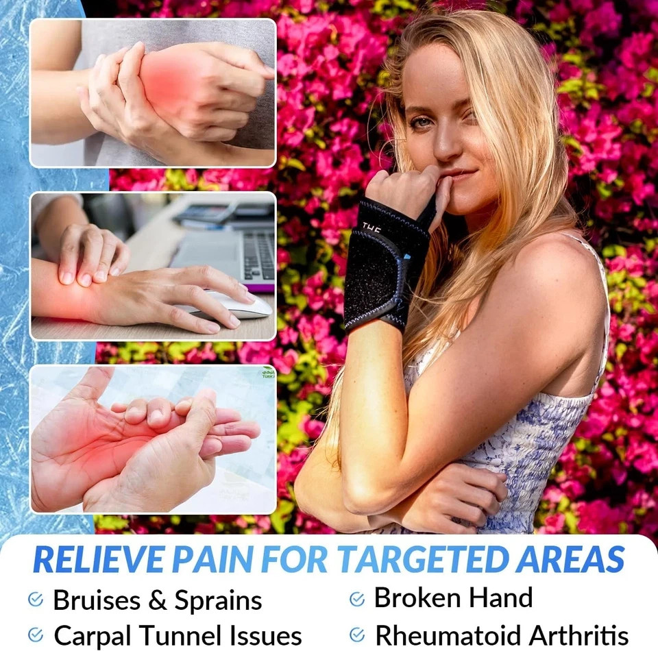 Coldest Wrist Ice Pack Hand Support Reusable Flexible - Best Cold Therapy...
