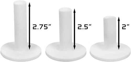 Orlimar Rubber Driving Range Golf Tees for Mats or Regular, White