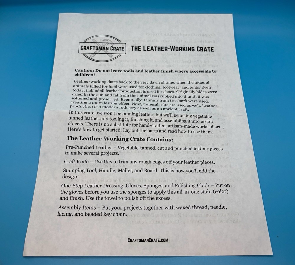 Craftsman Crate NIB - The Leather Working Crate