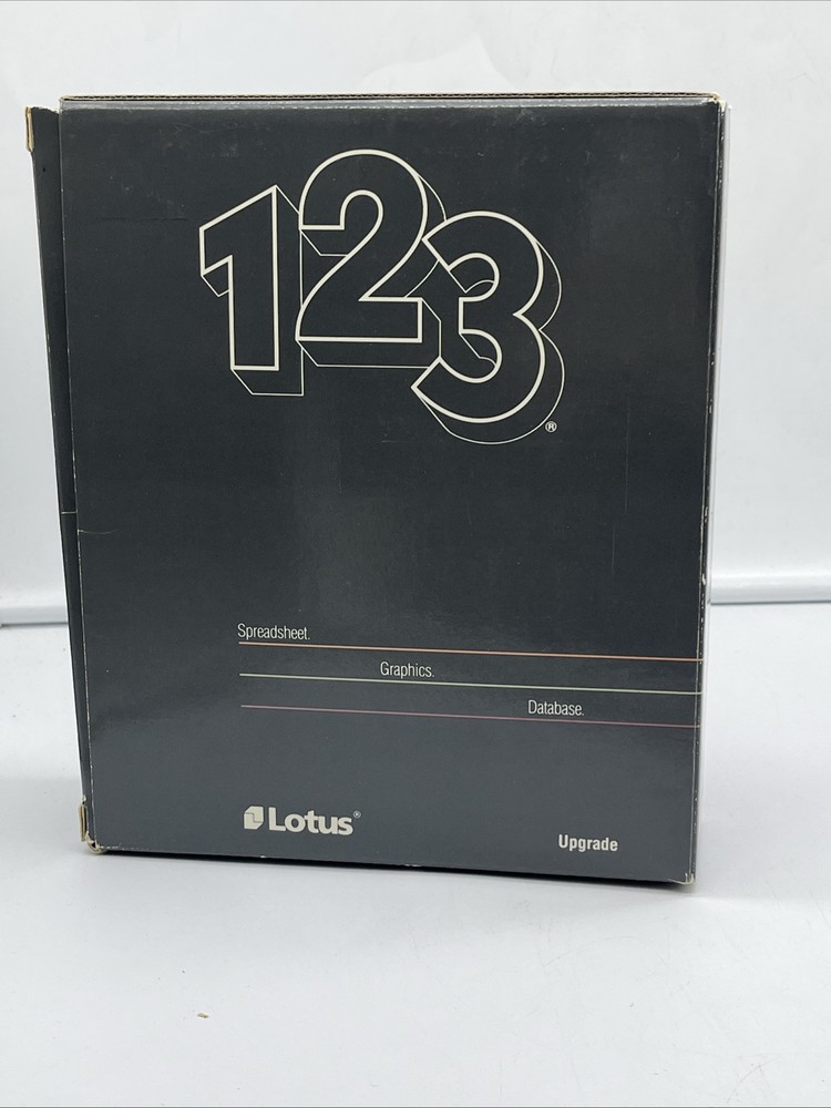 Vintage Lotus Upgrade 1-2-3 Release 2.01 1987 Floppy Disk Software Spreadsheet