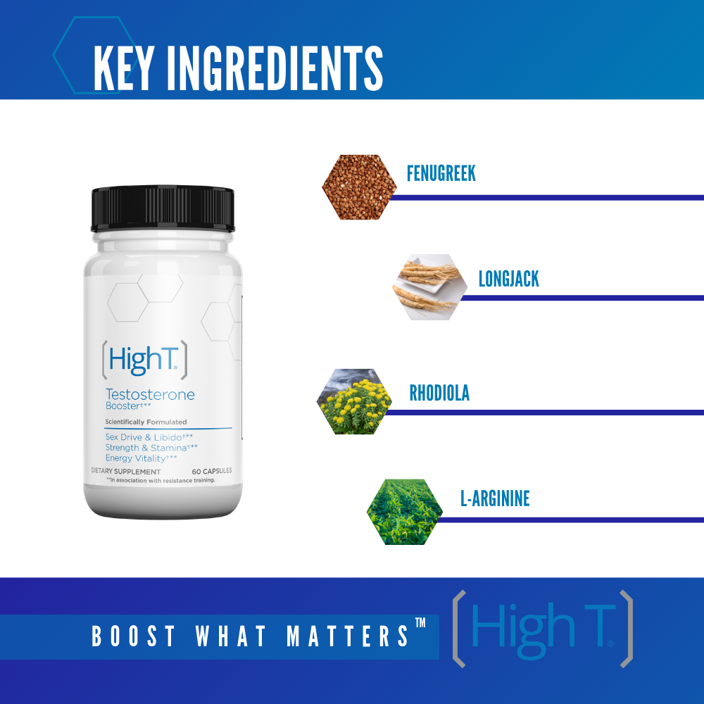 High T Testosterone Booster Supplement, 60ct.