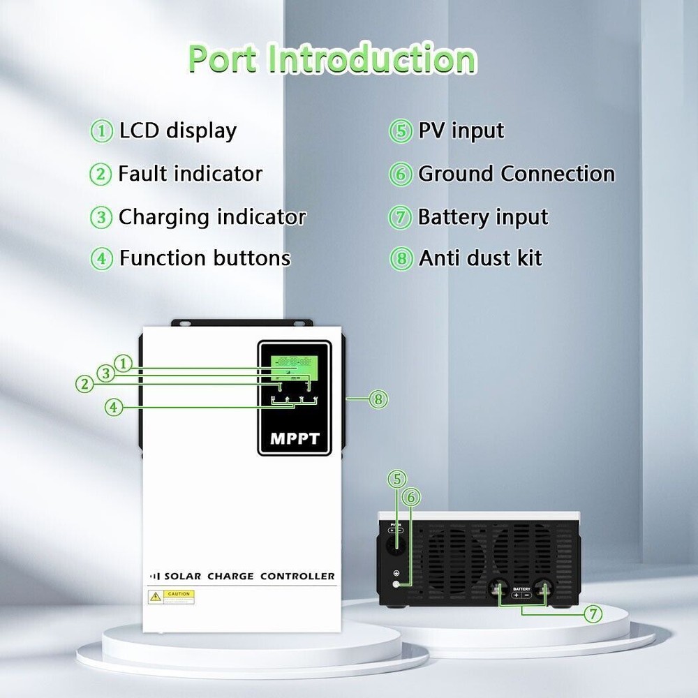 140A Solar Charge Controller 48V Battery Regulator High Voltage PV 90-500V Input