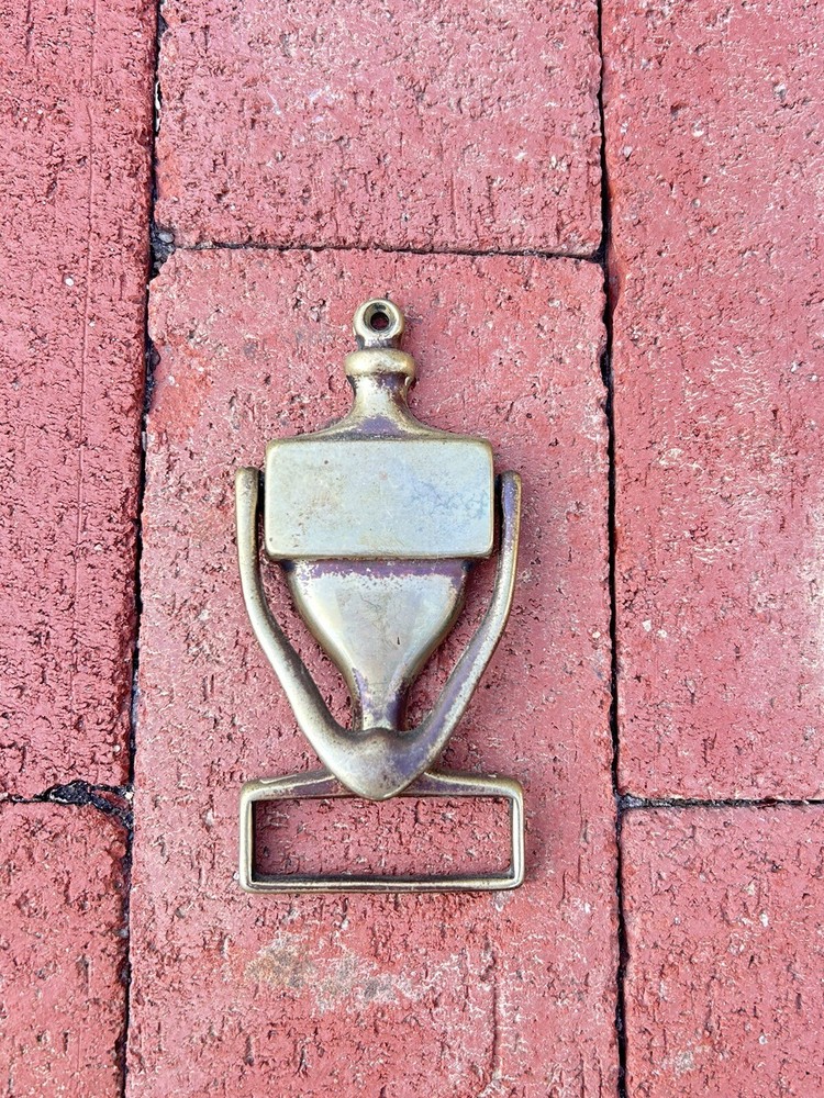 Vintage Mini Solid Brass Door Knocker 4.5” X 2” Nameplate