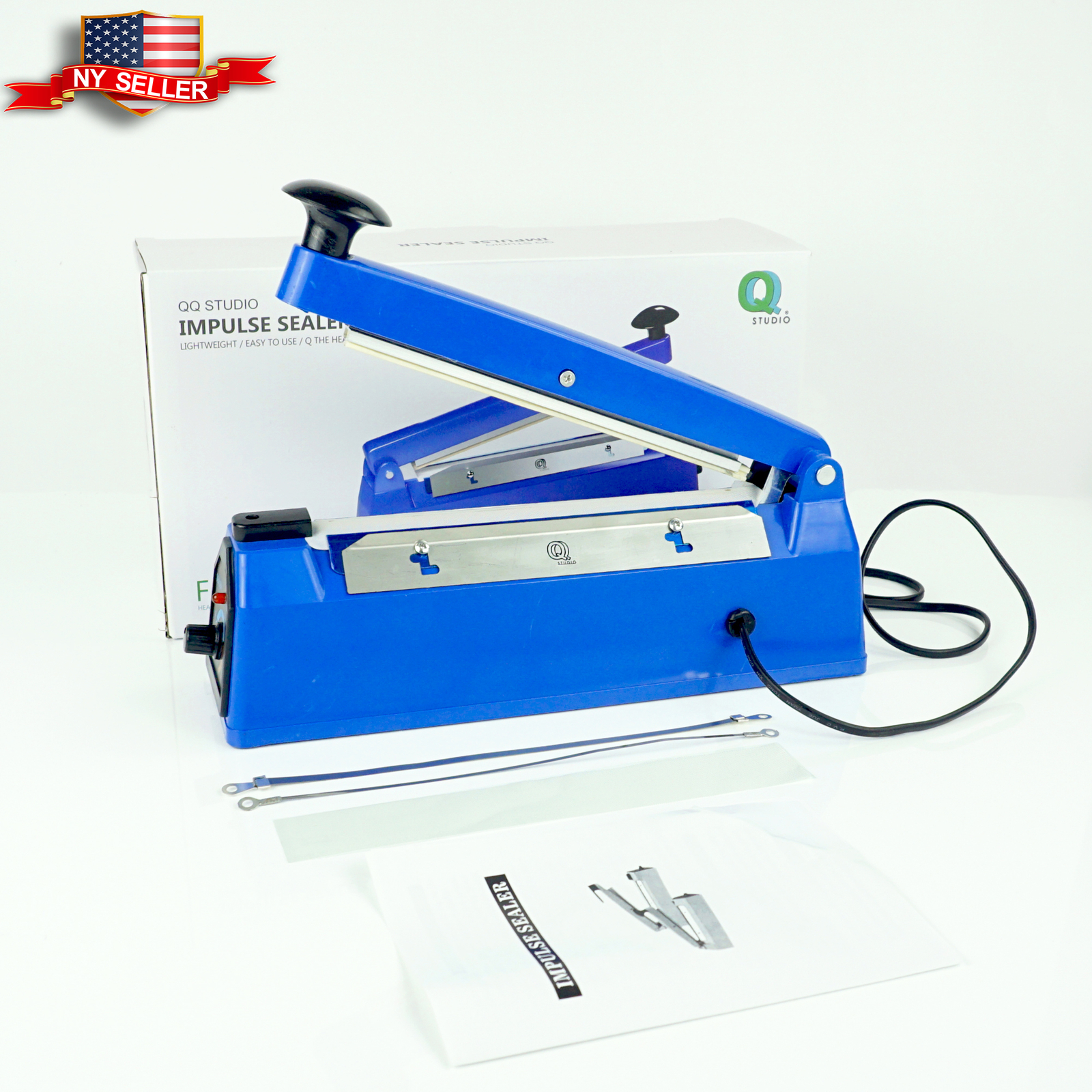 Impulse Sealer for Sealing Mylar PE PP Poly Bags w/ Replacement Wire & Teflon