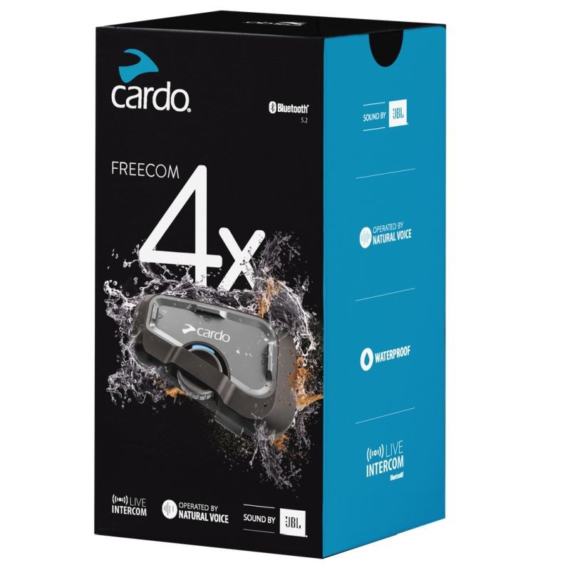 Cardo Freecom 4X Single Bluetooth Motorcycle Communication System Helmets