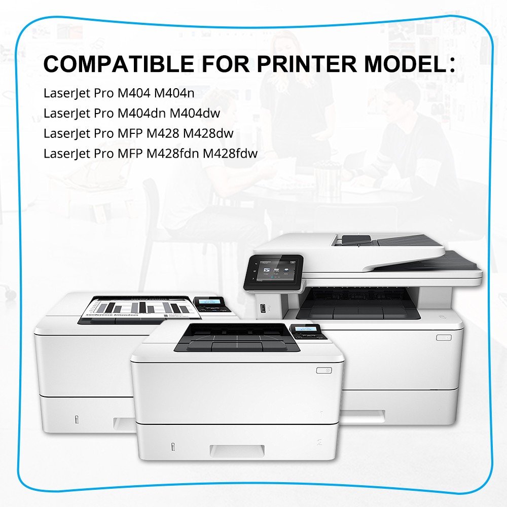 1PK CF258A 58A Toner Cartridge For HP LaserJet Pro M404n M404dn M404dw With Chip