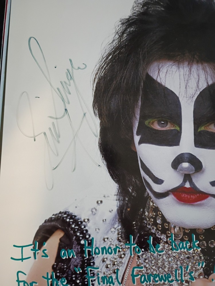 Kiss Farewell Tour Book Program With Eric Singer Insert Hand Signed Autograph
