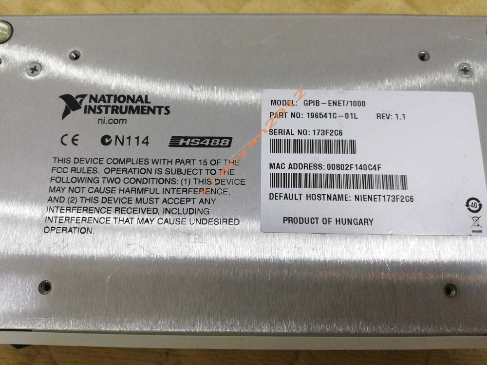 National Instruments GPIB-ENET/100 Ethernet GPIB Controller