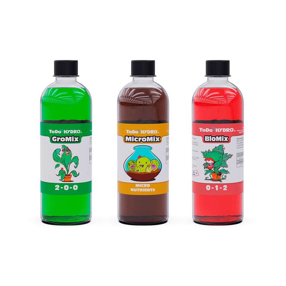 ToDo Hydro Mix Line Nutrient System, Plant Growth Formula Pack, 3 Solution 64 oz