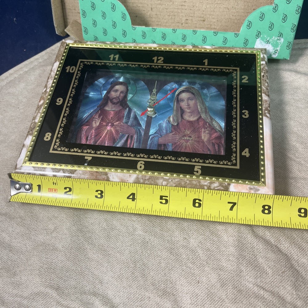 Jesus and Mary - Framed Desktop Clock - Quartz