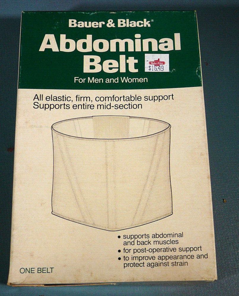 Vintage Bauer & Black Abdominal Belt, Size Small