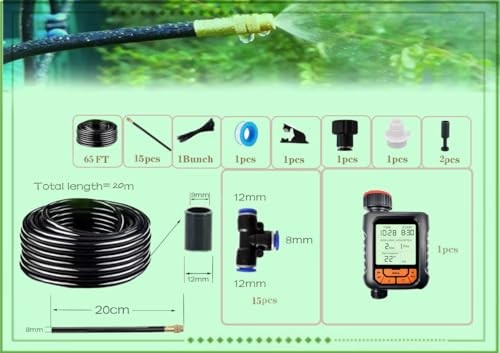 New drip Irrigation kit, Automatic Garden Watering System, Quick Connector and