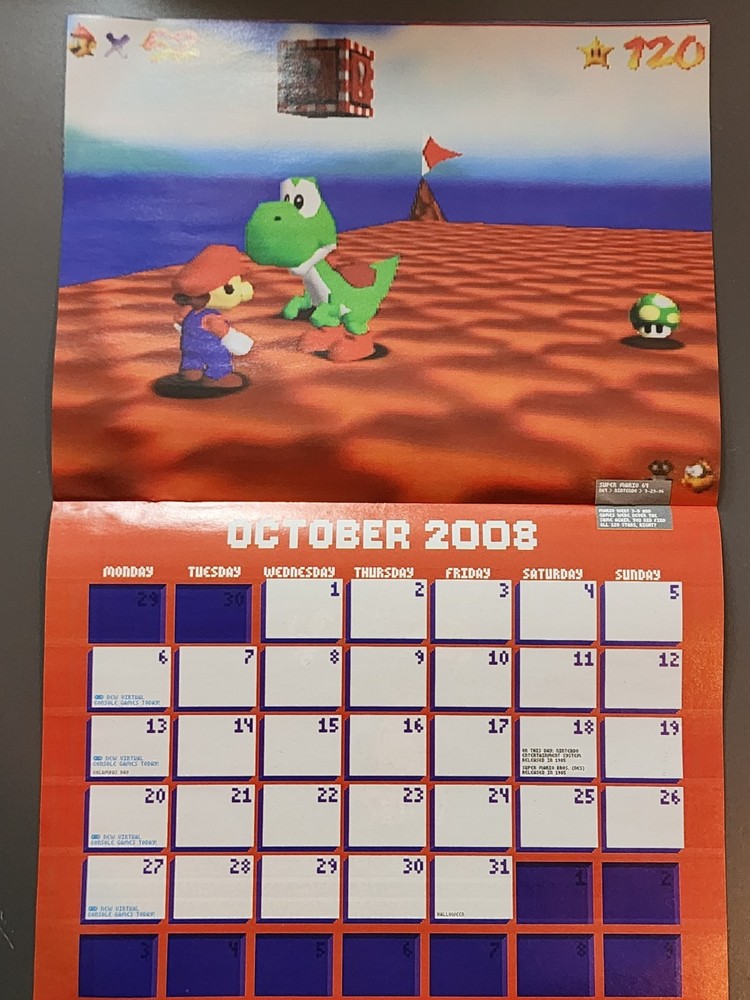Nintendo Power 2008 Virtual Console Calender
