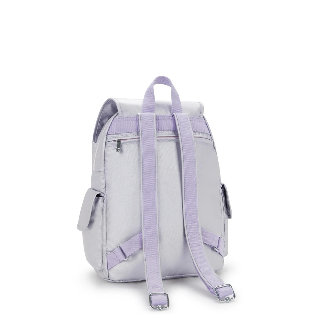 Kipling City Pack Medium Metallic Backpack Water Resistant Adjustable