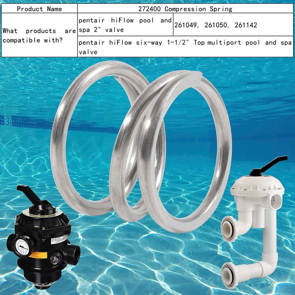 272400 Compression Spring，Compatible with Pentair HiFlow Pool and Spa 2" Valve