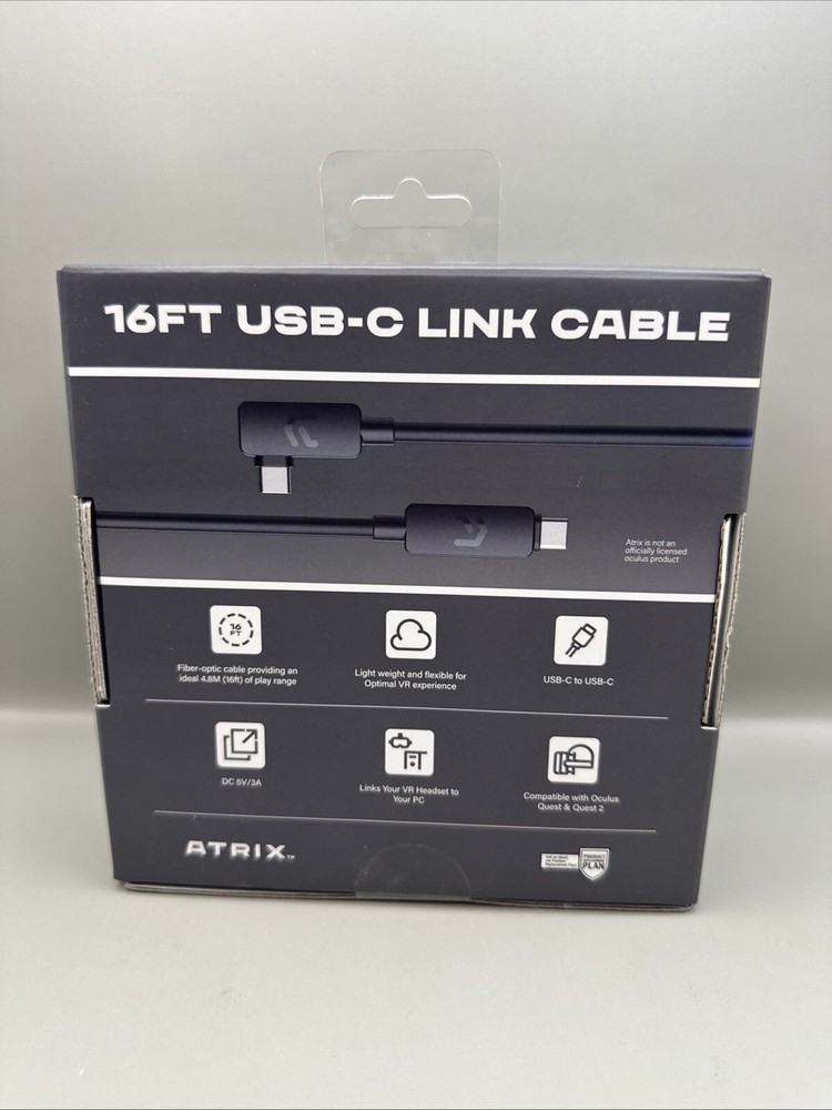 Oculus ATRIX 16FT USB-C Link Cable Brand New