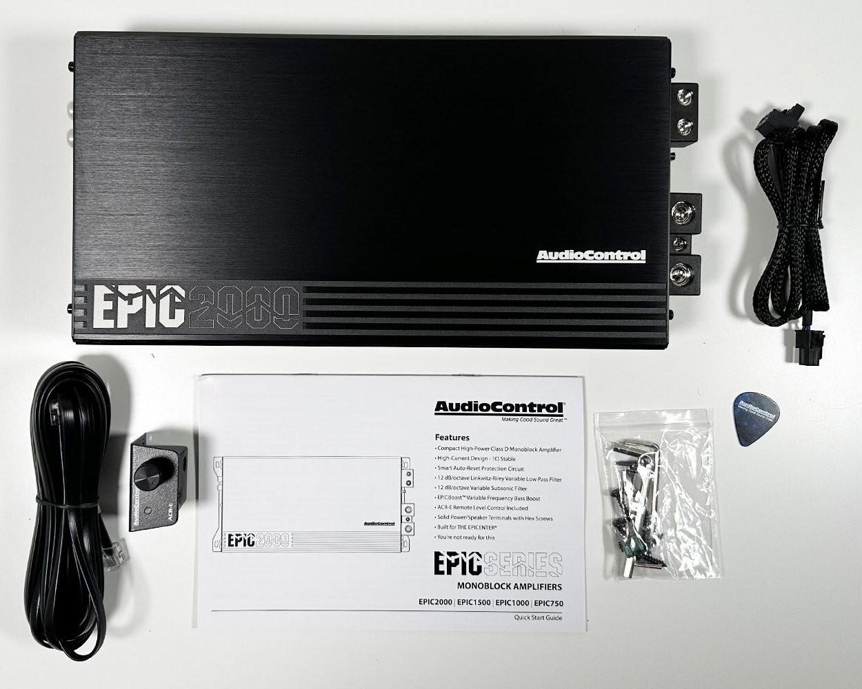 AudioControl EPIC2000 Monoblock Subwoofer Amplifier EPIC Series Class-D 2000W
