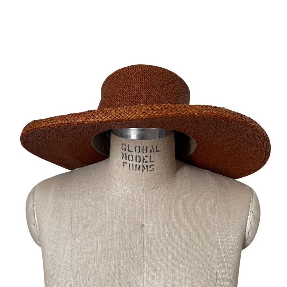 Pantropic Woven Brown Summer Hat Size Large