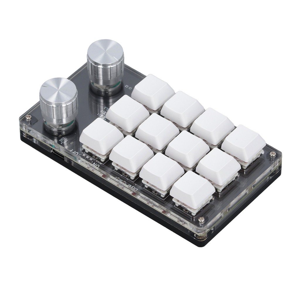 12 Key Knob Keyboard Programmable USB Dustproof Red Switch Mechanical New