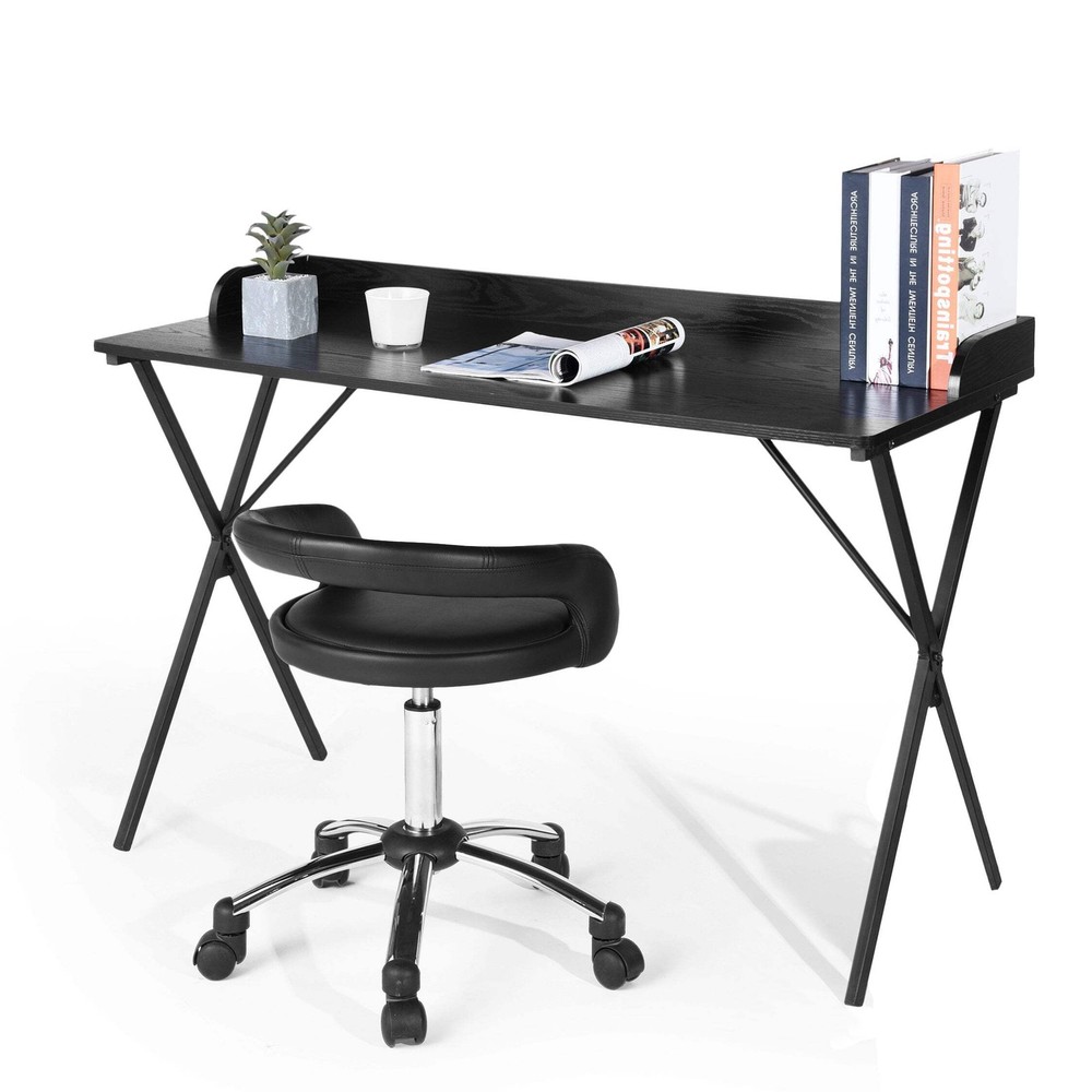 Homy Casa Ava Rectangular Writing Computer Desk with Side Panel Tabletop