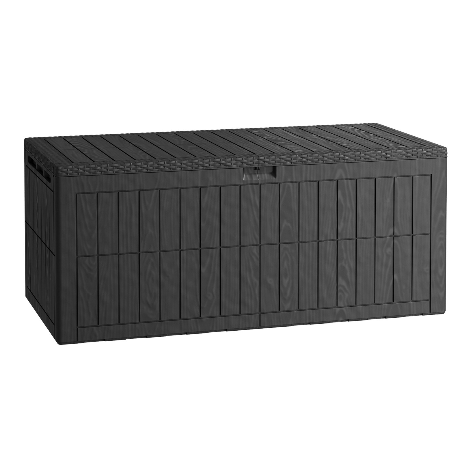 220 Gallon Box Storage Outdoor WaterProof Resin Deck Box Bench for Patio Garden