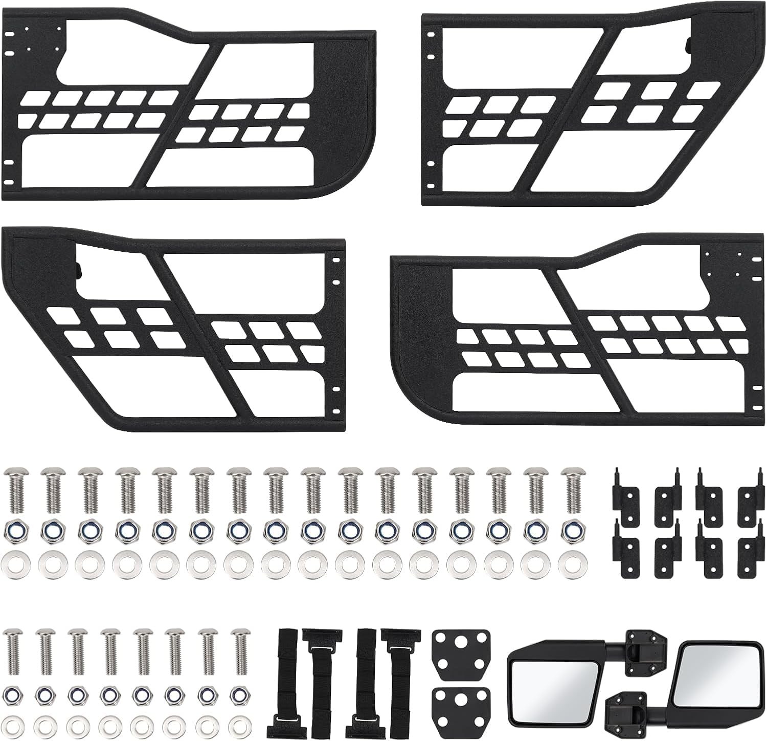 2018-2025 Wrangler JL/JLU & JT 4-Door Tube Doors | Complete Front/Rear Kit
