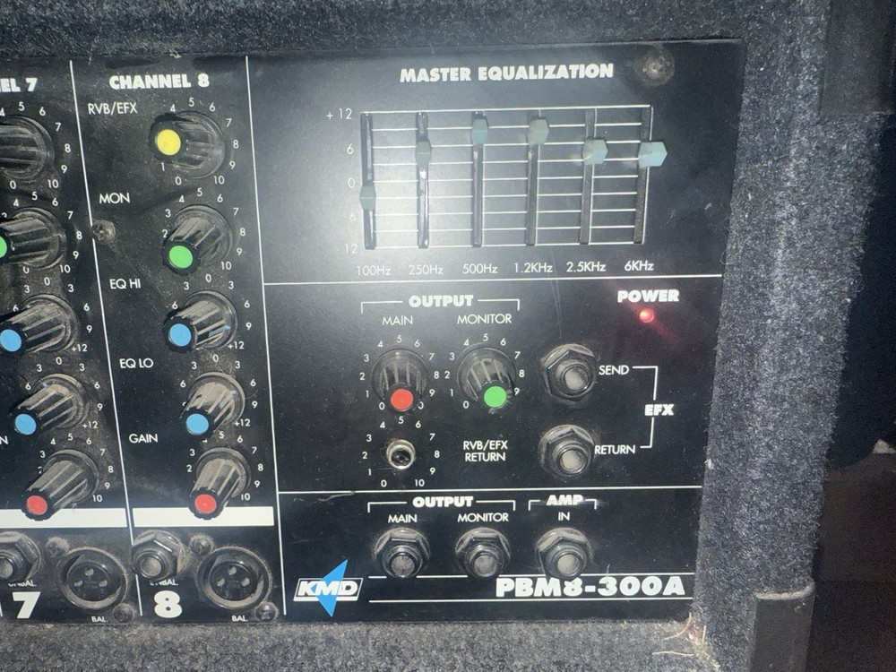 KMD PBM8- 300A Powered Mixer Equalization Black