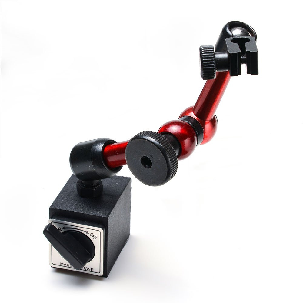 ® 3-Joint Red Adjustable Magnetic Base Holder for Digital Dial Indicator