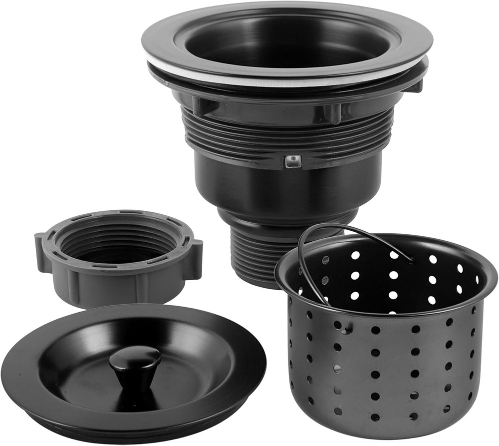 Kitchen Sink Drain Assembly, Kitchen Sink Strainer with Deep Removable Waste Bas