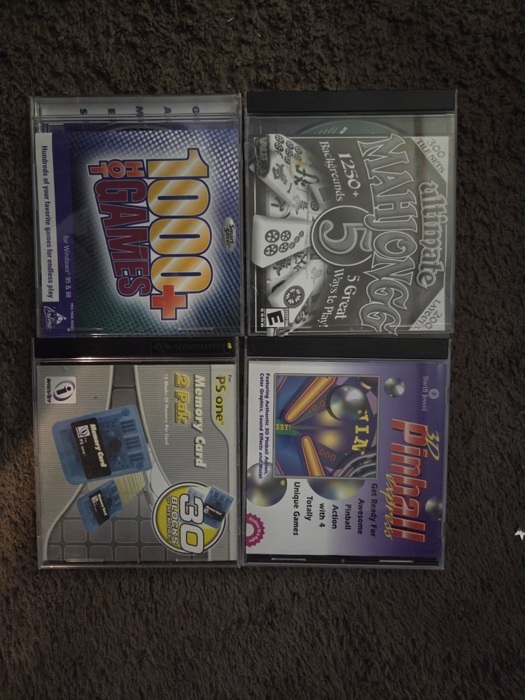 Smart Saver & Docs PC Game CDs, PS One Memory Cards, Controllers, Windows 95/98