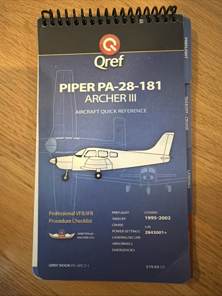 Qref Piper Archer Pa-28-181 Procedures Checklist